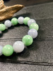 【FC0049】18K金镶嵌翡翠苹果绿+紫罗兰手串 珠圆玉润 美观大方 商品缩略图3