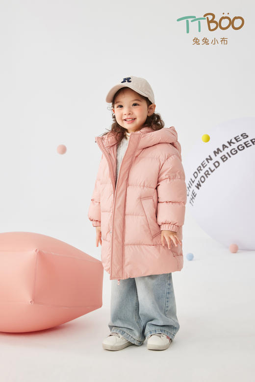 兔兔小布蓬松宽版绗线小童外套 商品图2