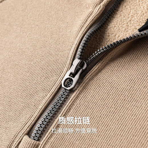 【远红外升温】圣得西半拉链领卫衣2025秋季新款立领纯色长袖T恤 商品图7