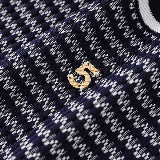 「高货wl」全新升级【铂金会员211/天猫279/差价68】(93509)洛诗琳兰精天丝凉感条纹T恤2025夏季小香风字针织上衣女 商品图2