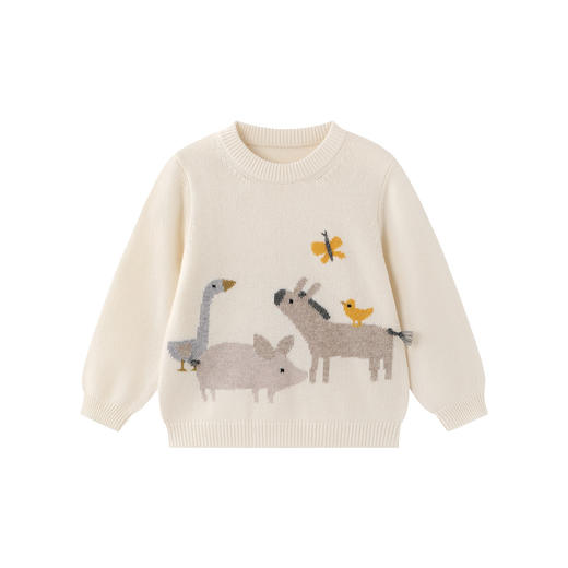 【高定系列】英氏童装针织衫秋冬长袖保暖羊毛衫男童女童冬季毛衣 商品图4