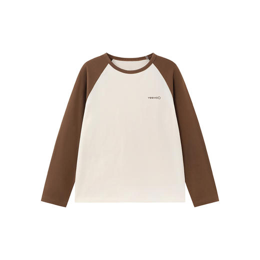 英氏童装长袖T恤秋季新款纯色休闲中大童百搭上衣男童圆领打底衫 商品图4