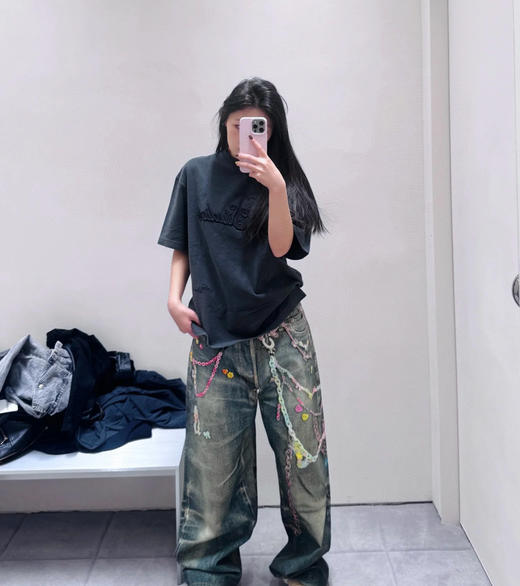 刺绣款！A.Stud1os SS25 宽松廓形休闲短袖T恤 TX575 商品图0