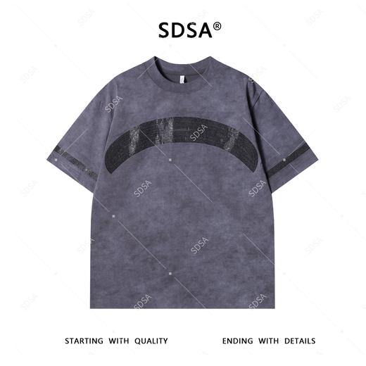 T4338SDSA夏季新款男士痞帅美式重工烫钻圆领短袖T恤小众设计高级感 商品图1