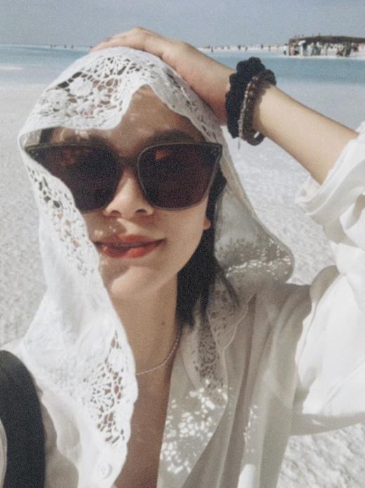 人间白月光天丝防晒钩花连帽衬衣 商品图9