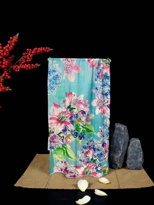 ｛特卖｝100%羊毛 围巾花型四十彩墨山林～喜出 商品图0