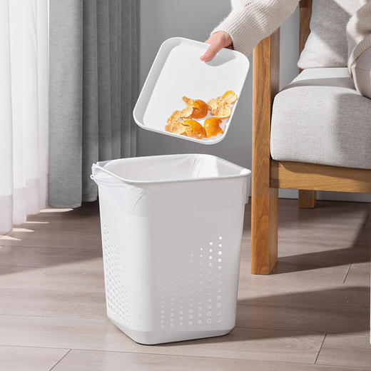 【批发】美丽雅方形垃圾桶纸篓二合一 1个 商品图3