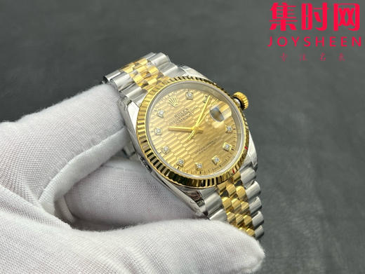 劳力士 VS日志36系列 间金格纹钻面 男士腕表 3235机 五珠带 表径36mm 小手腕福音 商品图3