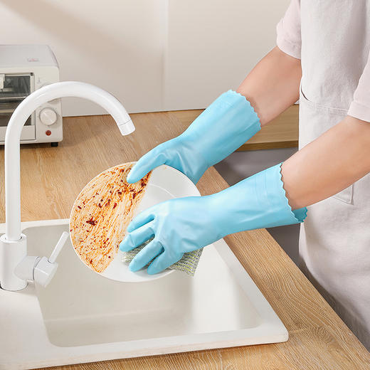 【批发】美丽雅家用手套加长洗碗手套 2双/袋 商品图2