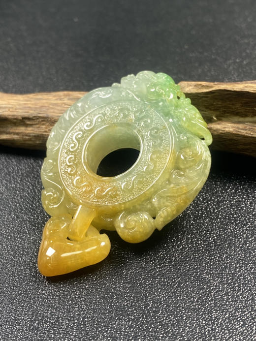 【FC0050】翡翠黄+绿龙壁挂件 温润细腻 色泽娇艳 雕工精湛 美观大方 商品图2