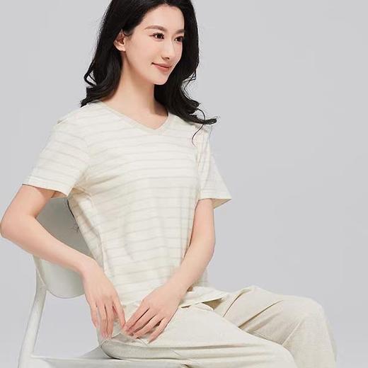 有机棉系列  女式短袖家居服套装 商品图0