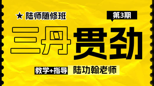【自学版】陆师第3期随修班（三丹贯劲）课程 商品图0