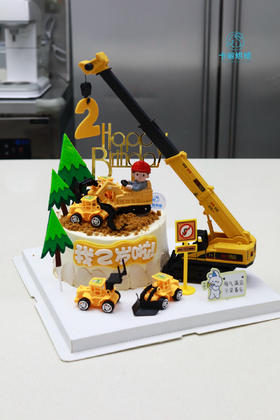 挖掘机蛋糕（吊机款）