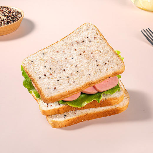 福事多 全麦三色藜麦吐司 600g*2箱 商品图6