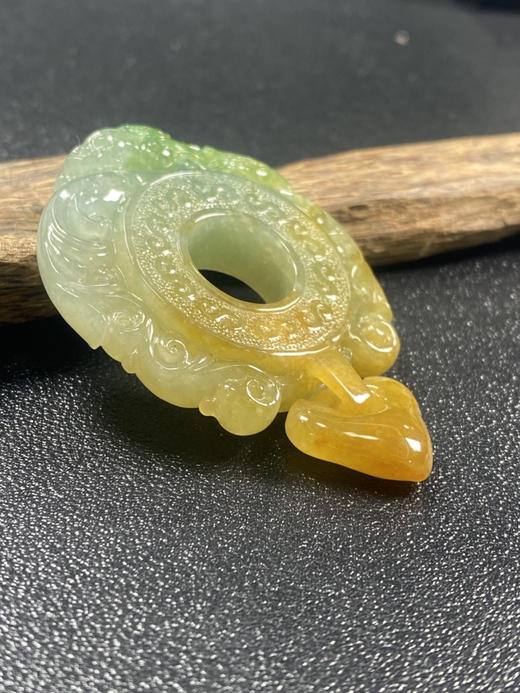 【FC0050】翡翠黄+绿龙壁挂件 温润细腻 色泽娇艳 雕工精湛 美观大方 商品图1