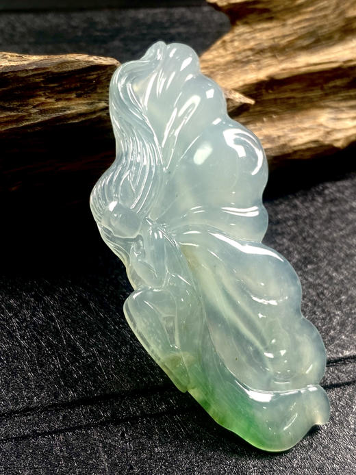 【FC0039】翡翠冰飘绿蝴蝶仙子挂件  冰润通透 美观大气 商品图2
