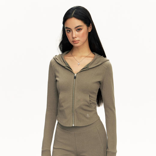 Ariseism 美式复古连帽瑜伽服卫衣外套长裤两件套套装女春秋新款 商品图1