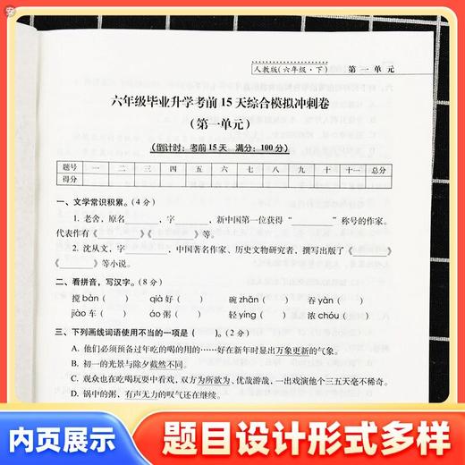 2025秋季15天巧夺100分上册小学单元知识巩固专项练习期末复习冲 商品图3