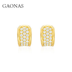GAONAS  沙漠美学 金色时尚设计耳环11482EGO