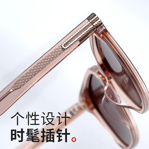 普莱斯太阳镜ZBS23051A潮流方圆框 时髦插针设计 高清偏光镜片 男女同款 三色可选 商品图5