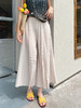 褶皱阔腿裙裤垂感显瘦夏季薄款九分喇叭裤 商品缩略图0