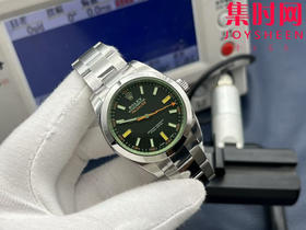 VS劳力士MILGAUSS格磁型系列M116400 闪电针 绿玻璃 板带 丹东3131机 男士腕表 表径40mm