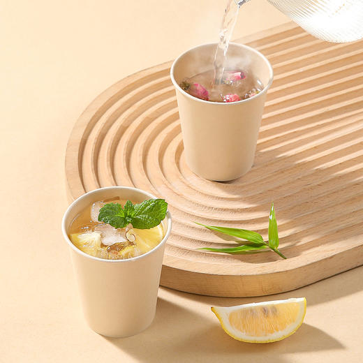 【批发】美丽雅一次性本色纸杯大号家用原本纸浆无漂白 80个/袋 商品图4