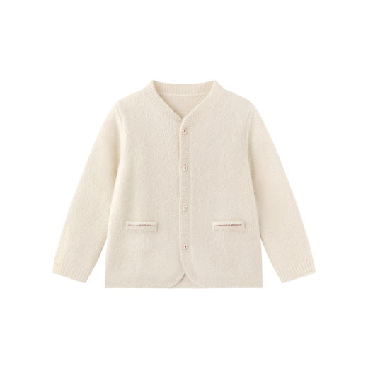 【高定系列】英氏童装针织衫秋冬长袖保暖羊绒衫休闲女童开衫毛衣 商品图4