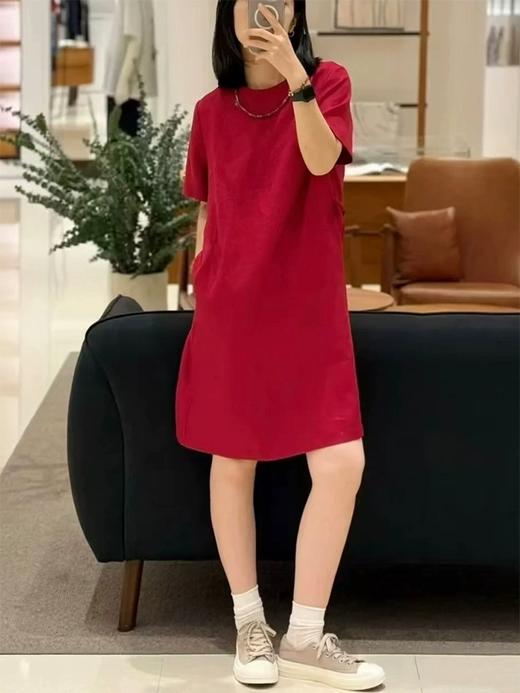 之禾棉麻小直筒简约气质高雅连衣裙 商品图4