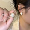 Oflye潮流饰品 法式复古巴洛克异形珍珠耳环女小众设计感气质耳钉不规则轻奢耳饰 商品缩略图0