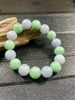 【FC0049】18K金镶嵌翡翠苹果绿+紫罗兰手串 珠圆玉润 美观大方 商品缩略图1