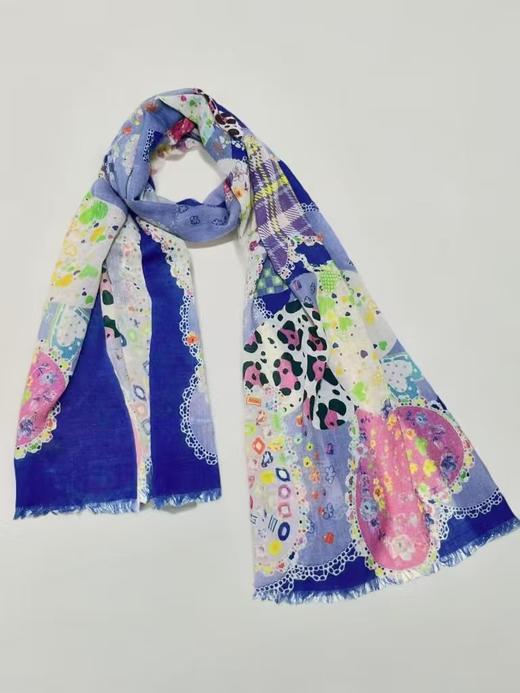 ｛特卖｝100%羊毛 围巾花型三十八深蓝爱心～喜出 商品图2