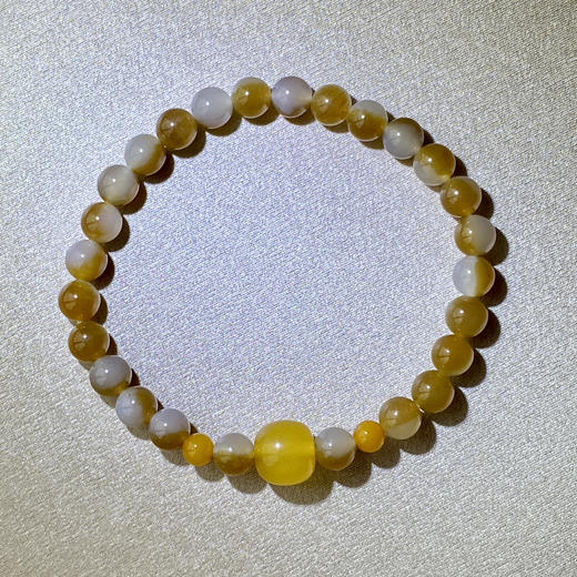 和田玉（半糖）6mm玉珠（圆珠）手串 商品图4