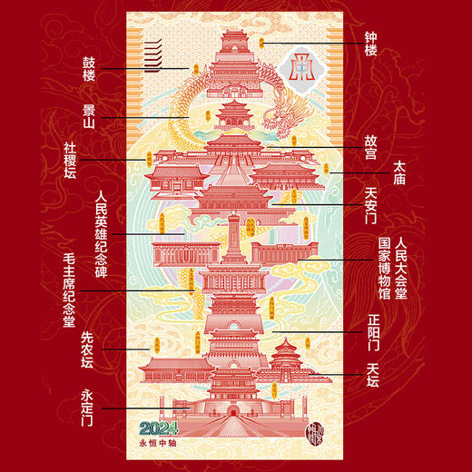 热卖中！！《中轴壹号邮王》纪念珍藏册 共计48枚，包含2025北京中轴线四方联、小版张新票 商品图9