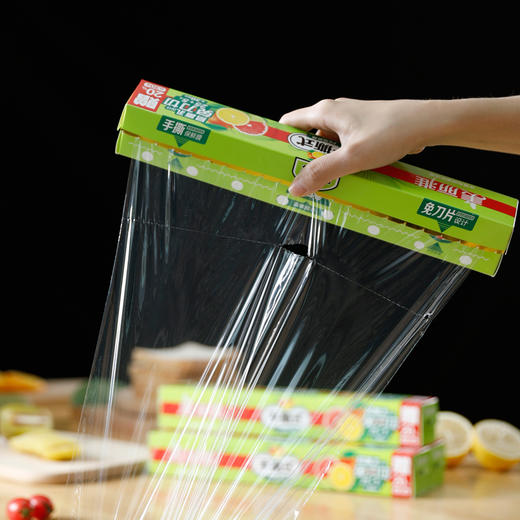 【批发】美丽雅 手撕点断式免刀切一次性保鲜膜盒装30cm*(25+5)m 商品图2