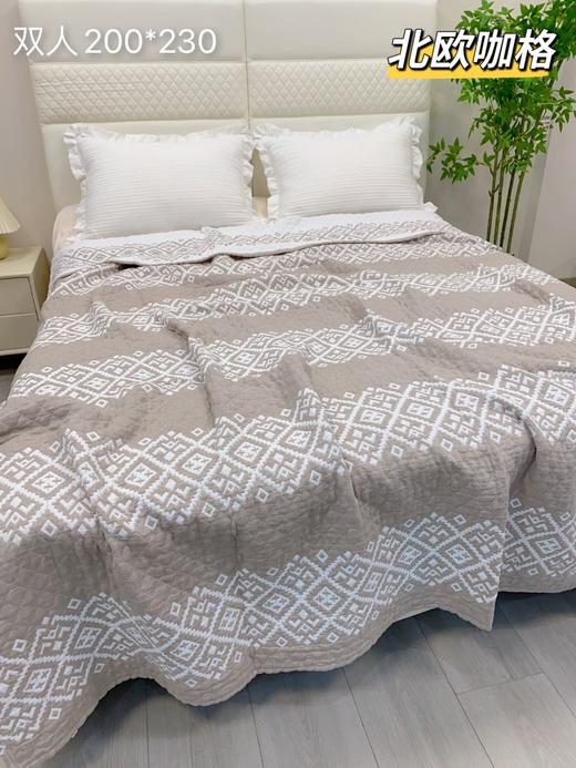 松植屋栖棉双人毯100%全棉纱布空调毯 吸湿透气不闷汗，水洗蓬松色织工艺，久洗依旧柔软，越用越亲肤 商品图6