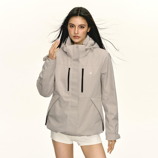 Ariseism  美式复古纯色连帽三防三合一外套女秋冬新款两件套 商品图2