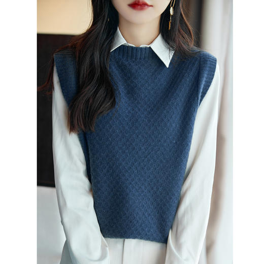 Avann阿曼衣无缝圆领简约羊毛马甲ZM061 商品图9