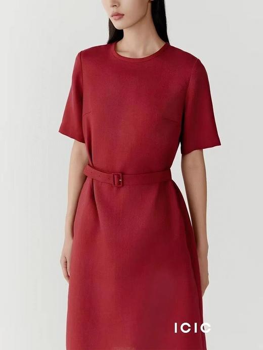 之禾棉麻小直筒简约气质高雅连衣裙 商品图1