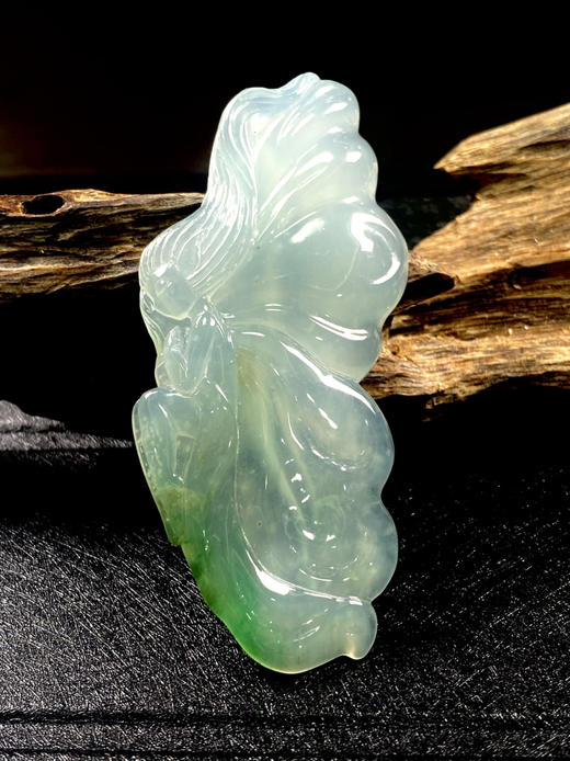 【FC0039】翡翠冰飘绿蝴蝶仙子挂件  冰润通透 美观大气 商品图1