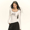 Ariseism 美式复古设计感长袖T恤女秋季新款辣妹修身上衣 商品缩略图0