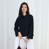 绽放461朵/【黑白灰系列·宫二】黑底提花新中式斜襟九分袖小衫女 商品缩略图2