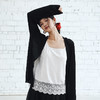 绽放女装457朵/【黑白灰系列·叠穿吊带】竹节棉蕾丝拼接吊带背心 商品缩略图1