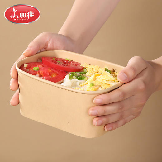 【批发】美丽雅方形牛皮纸餐盒1000ML*10 商品图5