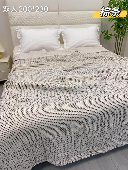 松植屋栖棉双人毯100%全棉纱布空调毯 吸湿透气不闷汗，水洗蓬松色织工艺，久洗依旧柔软，越用越亲肤 商品图8