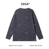 T4384SDSA夏季新款男士痞帅韩版扎染凌乱线条圆领长袖T恤百搭时尚上衣 商品缩略图5
