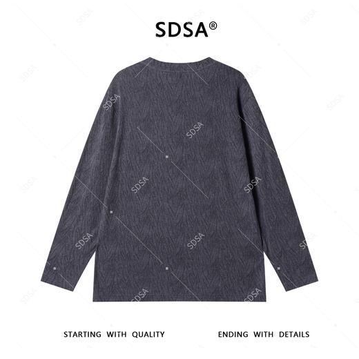 T4384SDSA夏季新款男士痞帅韩版扎染凌乱线条圆领长袖T恤百搭时尚上衣 商品图5