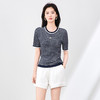 「高货wl」全新升级【铂金会员211/天猫279/差价68】(93509)洛诗琳兰精天丝凉感条纹T恤2025夏季小香风字针织上衣女 商品缩略图0