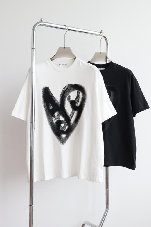 爱心款！A.Stud1os SS25复古涂鸦印花宽松圆领短袖T恤 tx576 商品图1