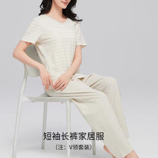 有机棉系列  女式短袖家居服套装 商品图4